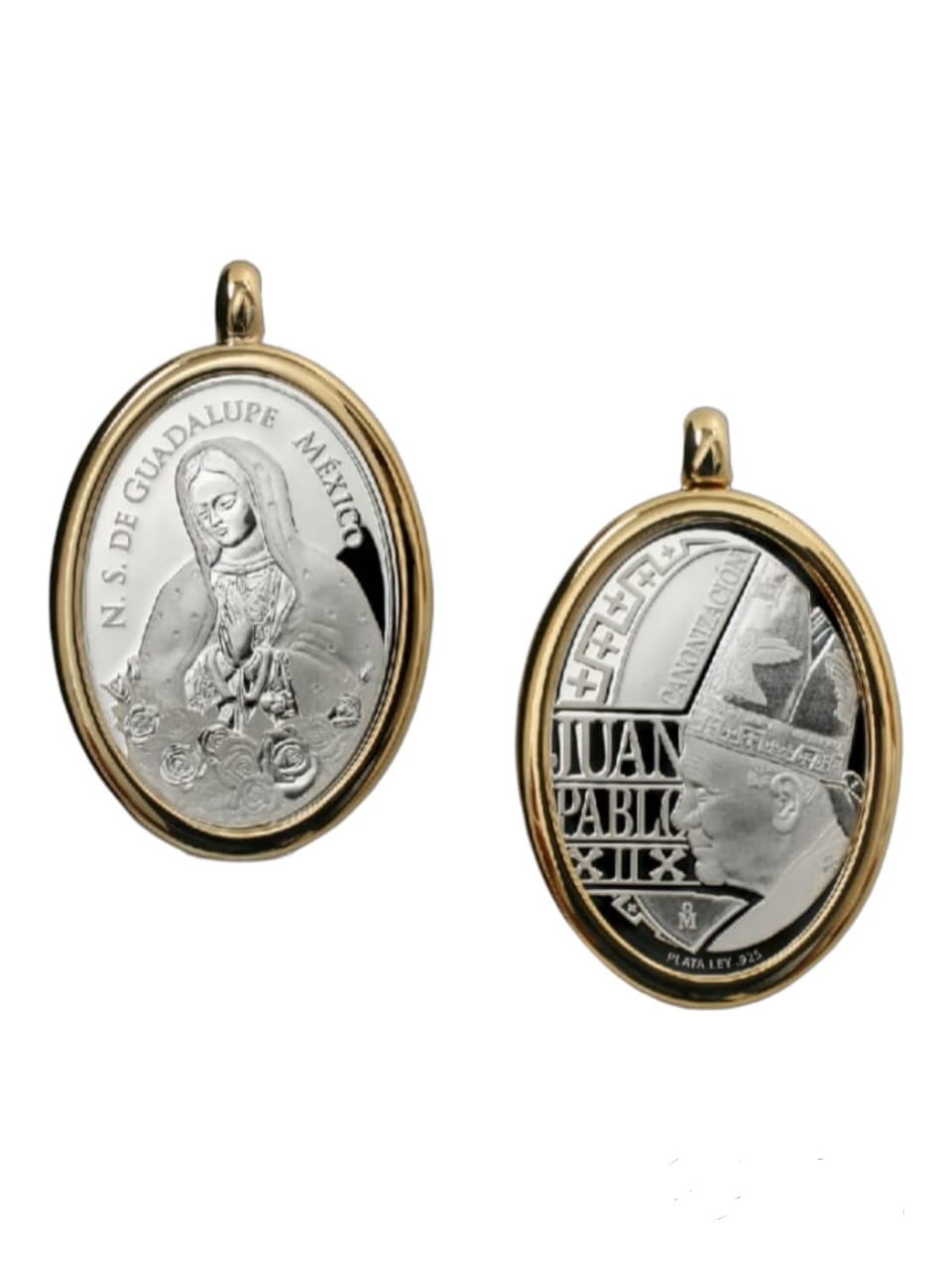 Medalla conmemorativa de la Canonización del Papa Juan Pablo II. Plata Ley .925