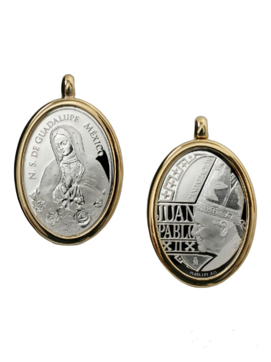 Medalla conmemorativa de la Canonización del Papa Juan Pablo II. Plata Ley .925