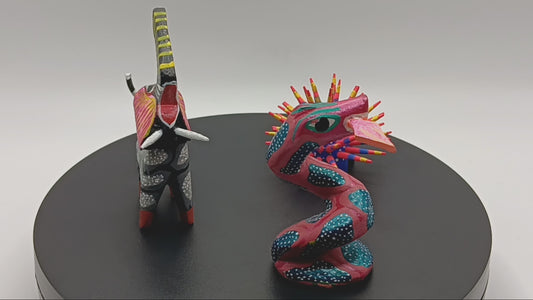 Mini alebrijes, Set de 3 piezas.