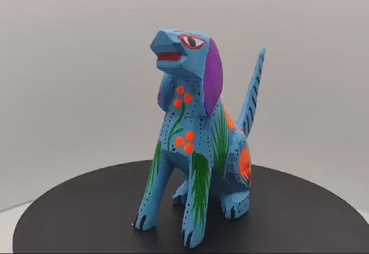 Perrito Azul Alebrije.